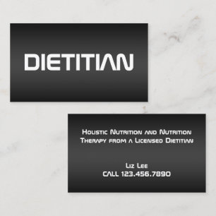 Nutrition Trainer Dietician Foodie Business Card