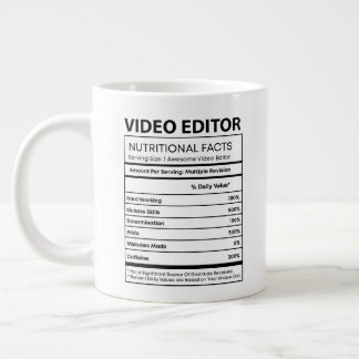 Nutritional Fact | Video Editors Large Coffee Mug