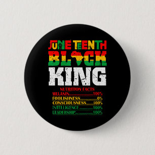 Nutritional Facts Juneteenth 1865 Black King Black 6 Cm Round Badge