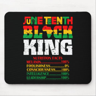 Nutritional Facts Juneteenth 1865 Black King Black Mouse Pad