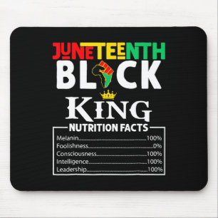 Nutritional Facts Juneteenth 1865 Black King Black Mouse Pad
