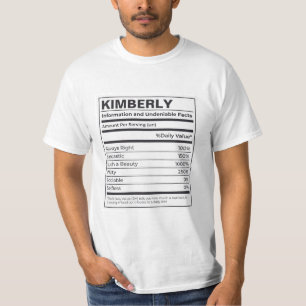 NUTRITIONAL FACTS OF A PERSON CUSTOMIZED NAME T-Shirt