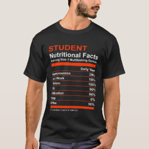 Nutritional Facts Student T-Shirt