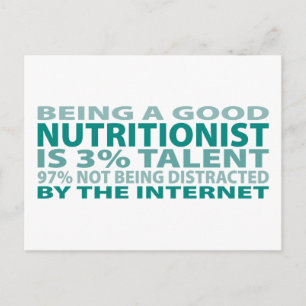Nutritionist 3% Talent Postcard