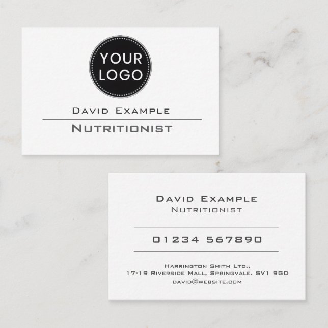 Nutritionist Business Card (Front/Back)