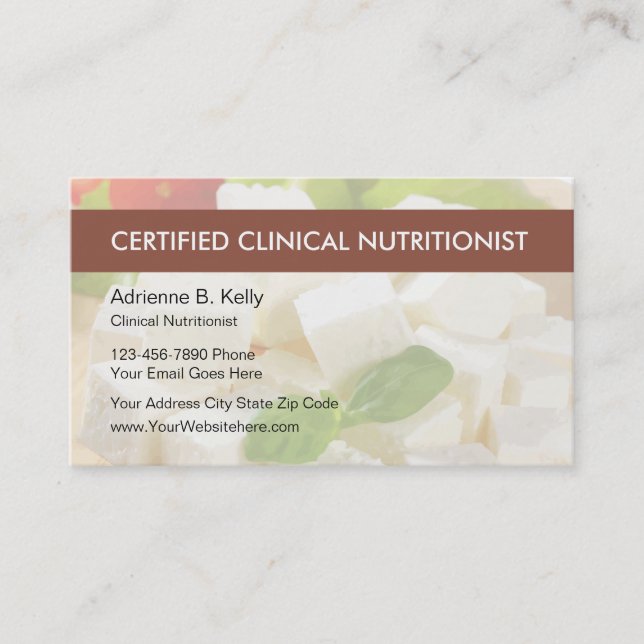 Nutritionist Business Cards (Front)