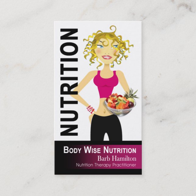 Nutritionist - custom order business card (Front)