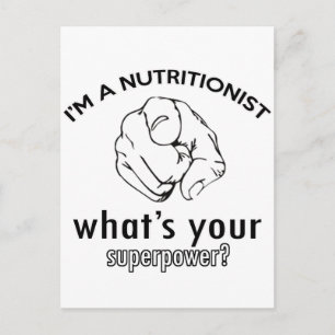 nutritionist design postcard