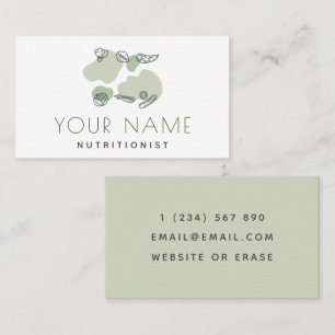 Nutritionist Dietician Drawn Veggies Camo Pattern Business Card