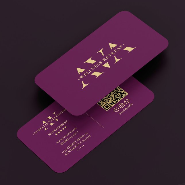 Nutritionist Dietician Luxury Purple Modern Business Card (Nutritionist Dietitian Luxury Purple Modern Business Card
)