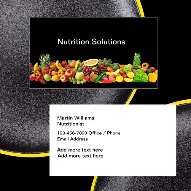 Nutritionist Dietician New Business Cards (Dietician Nutrition business cards by Custom Business Templates)