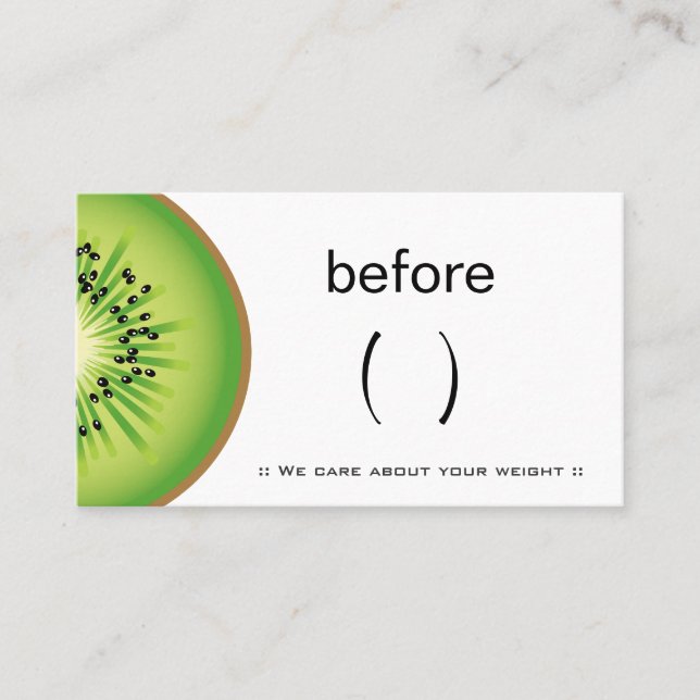 Nutritionist Dietician Nutrition Coach Weight Loss Business Card (Front)