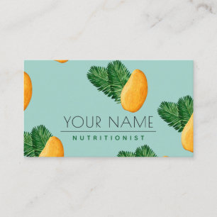 Nutritionist Dietician Pretty Manga Fruit Pattern Business Card