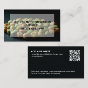 Nutritionist Dietician QR Code Business Card
