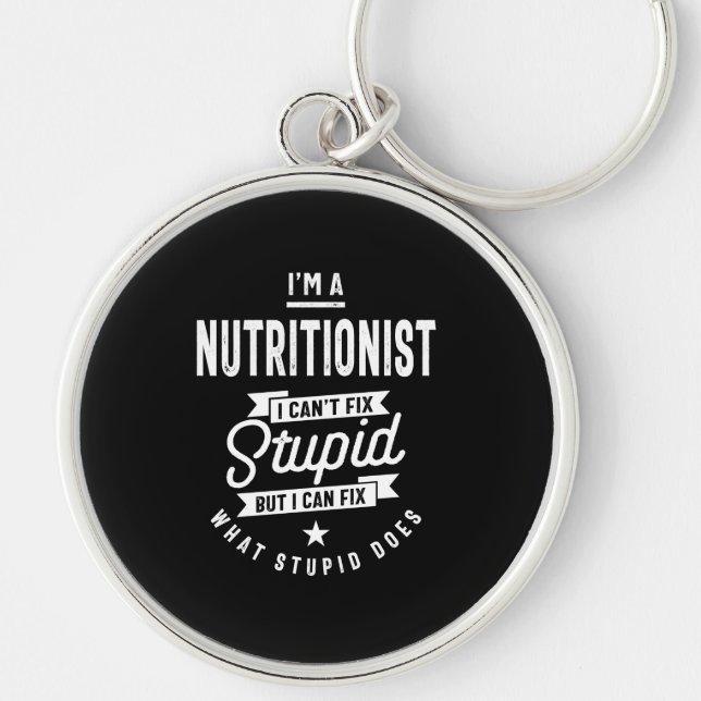 Nutritionist Job Title Gift Key Ring (Front)