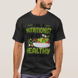 Nutritionist Ninja Healthy Eating Funny Registered T-Shirt