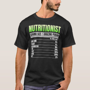 Nutritionist Serving Size Medical Dietician Dietic T-Shirt