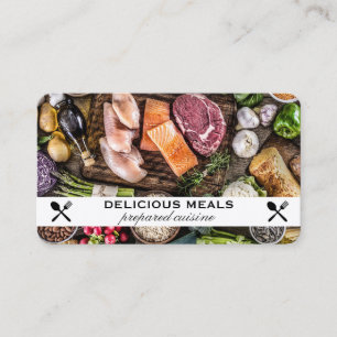 Nutritious Food on Table Business Card