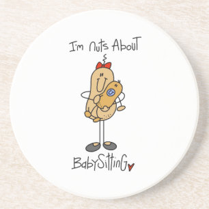 Nuts About Babysitting T-shirts and Gifts Coaster