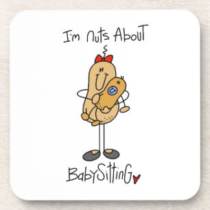 Nuts About Babysitting T-shirts and Gifts Coaster
