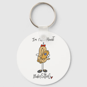 Nuts About Babysitting T-shirts and Gifts Key Ring