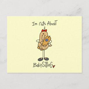 Nuts About Babysitting T-shirts and Gifts Postcard