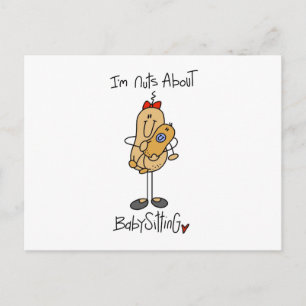 Nuts About Babysitting T-shirts and Gifts Postcard