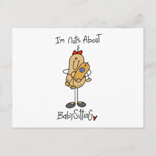 Nuts About Babysitting Tshirts and Gifts Postcard