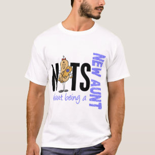 Nuts About Being A New Aunt 1 Blue T-Shirt