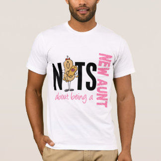 Nuts About Being A New Aunt 1 Pink T-Shirt