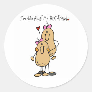 Nuts About Best Friend 2 Classic Round Sticker