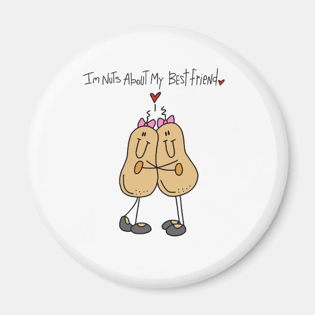 Nuts About Best Friend Magnet (Front)