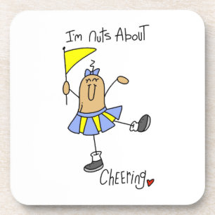 Nuts About Cheering T-shirts and Gifts Coaster