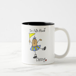 Nuts About Cheering T-shirts and Gifts Two-Tone Coffee Mug