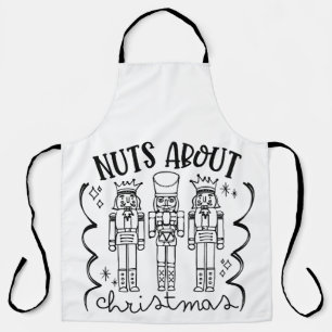Nuts About Christmas Funny Christmas Nutcracker Apron