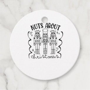 Nuts About Christmas Funny Christmas Nutcracker Favour Tags