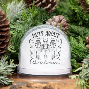 Nuts About Christmas Funny Christmas Nutcracker Snowglobe