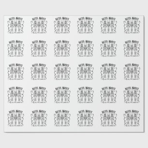 Nuts About Christmas Funny Christmas Nutcracker Wrapping Paper