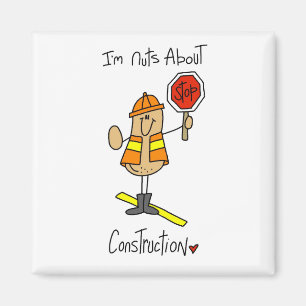 Nuts About Construction T-shirts and Gifts Magnet