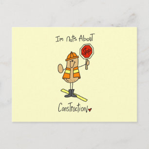 Nuts About Construction T-shirts and Gifts Postcard