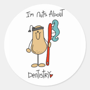 Nuts About Dentistry T-shirts and Gifts Classic Round Sticker
