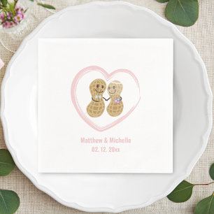 Nuts About Each Other Cute Wedding Bridal Shower Napkin