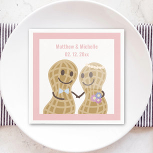 Nuts About Each Other Funny Cute Wedding Party Napkin
