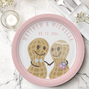Nuts About Each Other Funny Cute Wedding Shower Paper Plate