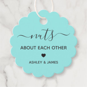 Nuts About Each Other Gift Tag for Wedding