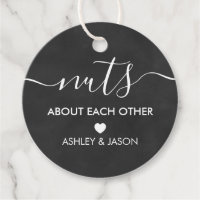 Nuts about Each Other Tags, Wedding Chalkboard