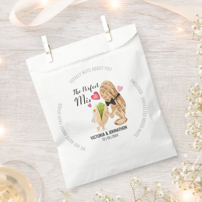 Nuts About Each Other Thank You | Wedding Treat Favour Bags (Clipped)