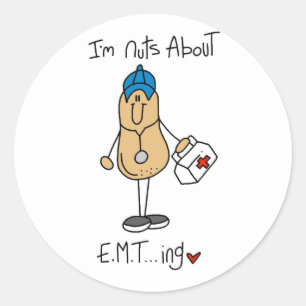 Nuts About EMTing T-shirts and Gifts Classic Round Sticker