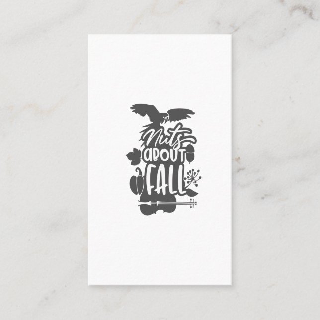 nuts about fall business card (Front)