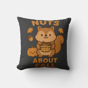 Nuts About Fall – Cute Squirrel Cushion